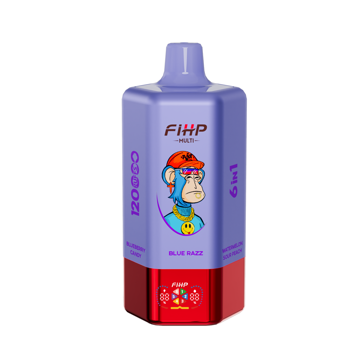 ✨ Jednorazová elektronická cigareta FIHP120K, 6 príchutí v jednej (120 000 potiahnutí)