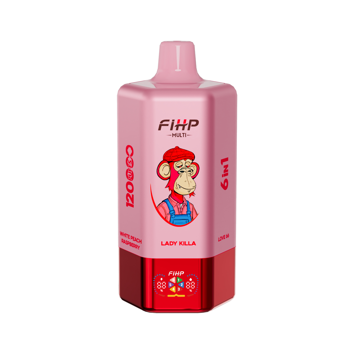 ✨ Jednorazová elektronická cigareta FIHP120K, 6 príchutí v jednej (120 000 potiahnutí)