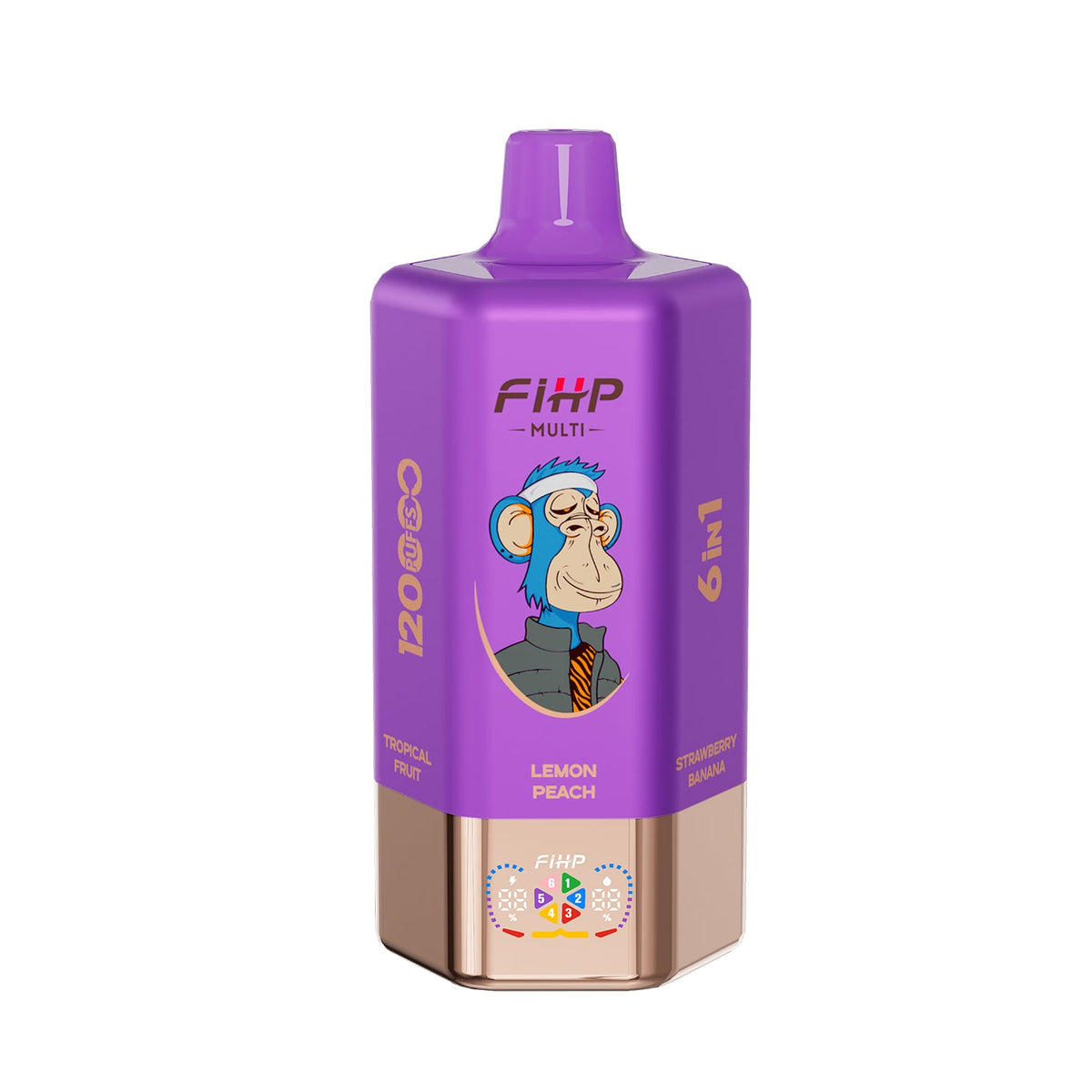 ✨ Jednorazová elektronická cigareta FIHP120K, 6 príchutí v jednej (120 000 potiahnutí)