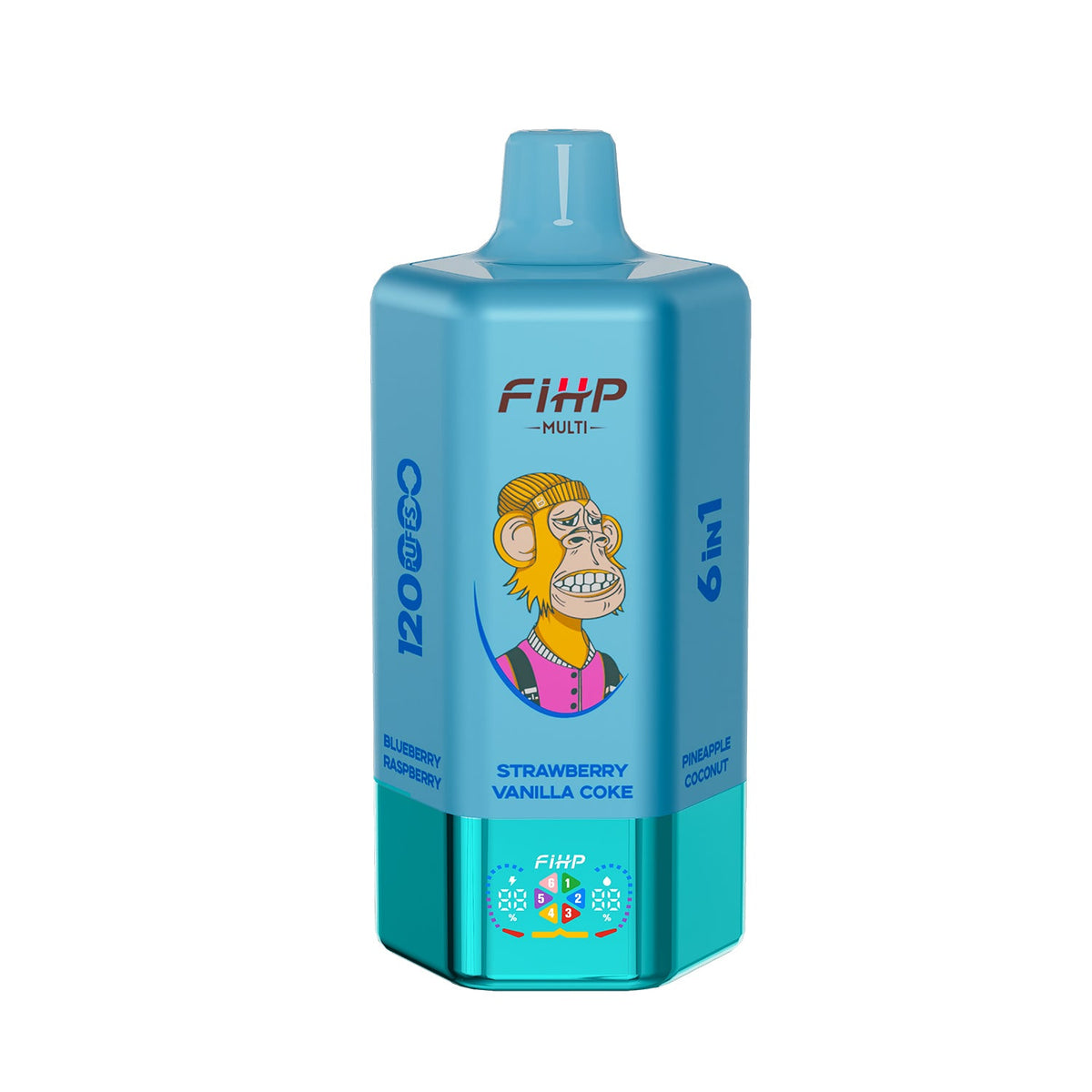 ✨ Jednorazová elektronická cigareta FIHP120K, 6 príchutí v jednej (120 000 potiahnutí)