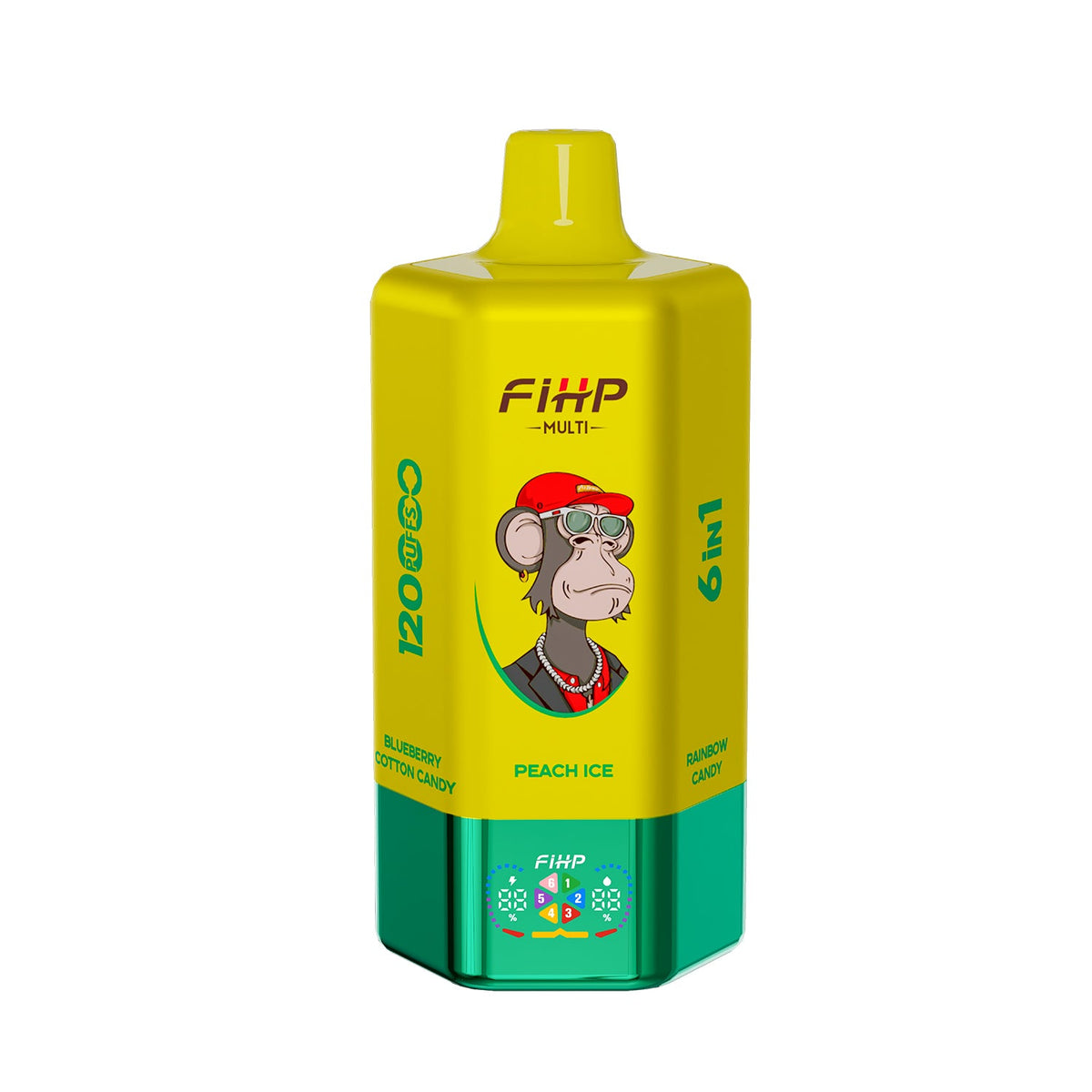 ✨ Jednorazová elektronická cigareta FIHP120K, 6 príchutí v jednej (120 000 potiahnutí)