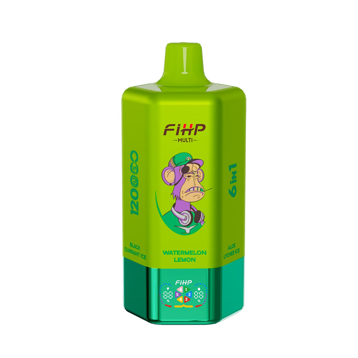 ✨ Jednorazová elektronická cigareta FIHP120K, 6 príchutí v jednej (120 000 potiahnutí)