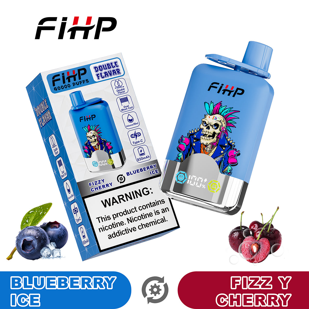 ✨FIHP 40K Jednorazová elektronická cigareta, dve príchute (40 000 potiahnutí)