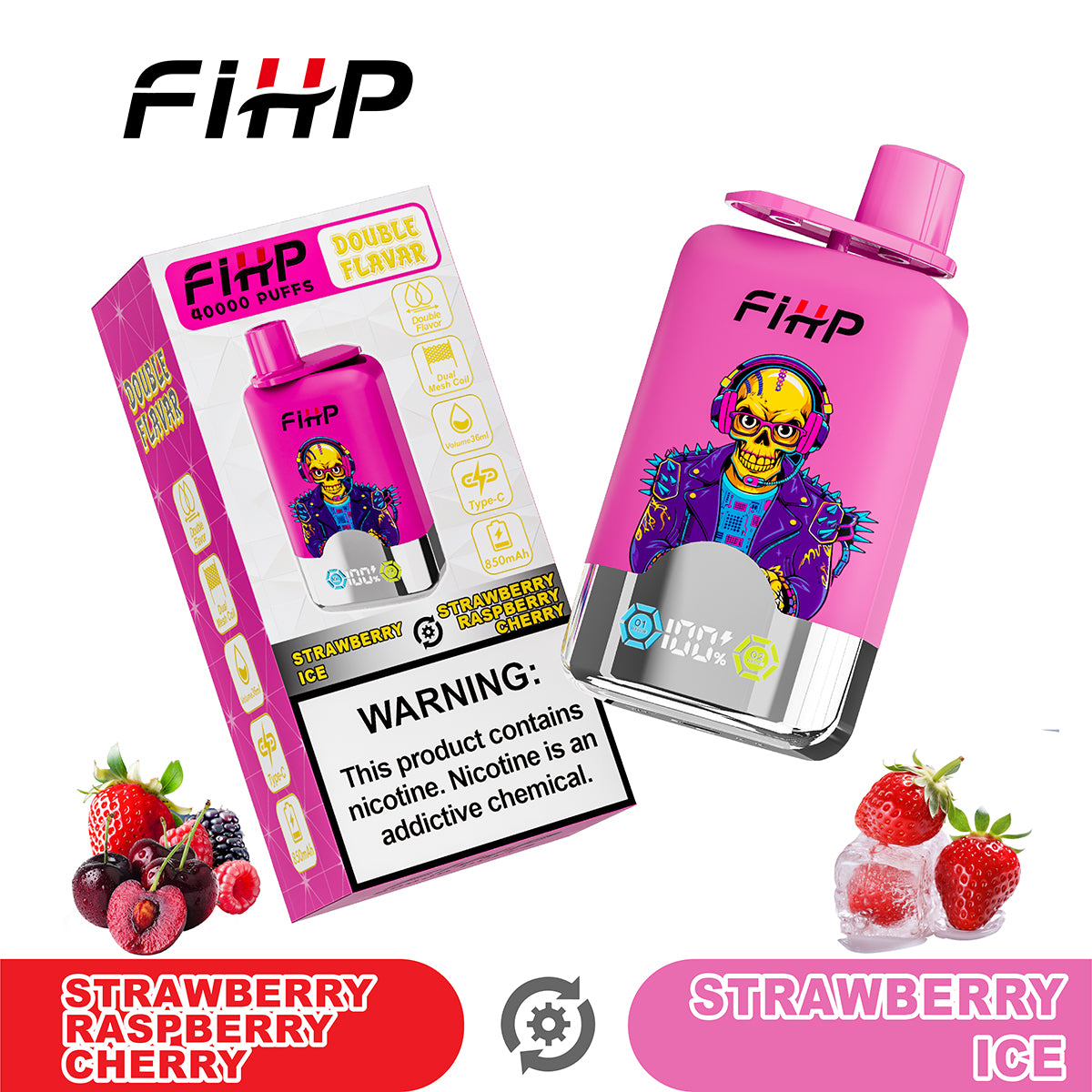 ✨FIHP 40K Jednorazová elektronická cigareta, dve príchute (40 000 potiahnutí)